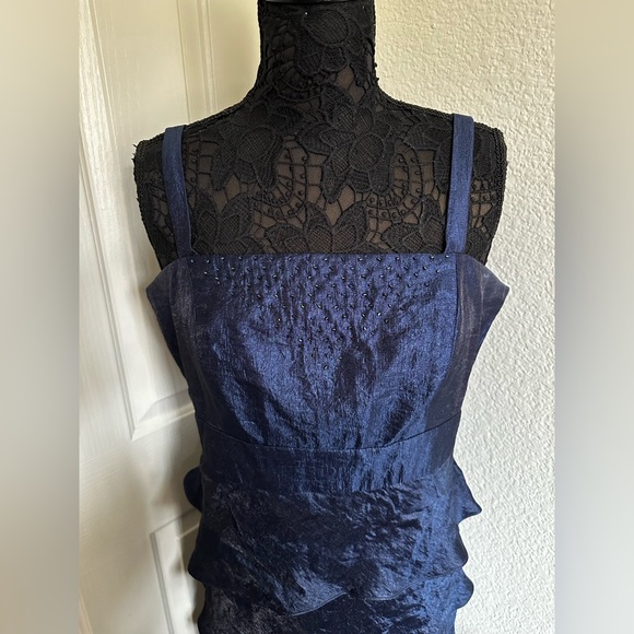 R & M Richards 2-Piece Tiered Empire Waist Dress & Cropped Jacket Set - Picture 9 of 12